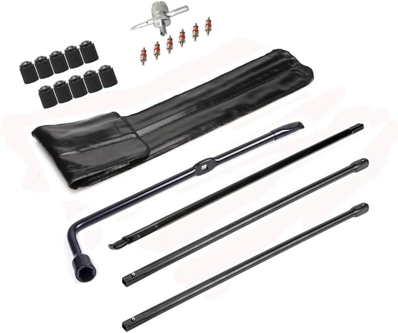 Dr.Roc Replacement for Spare Tire Tool Kit with Spare Tire Jack Handle Wheel Lug Wrench 2008 to 2016 Ford F-250 Super Duty F-350 Super Duty F-450 Super Duty F-550 Super Duty, Black, DRS24408 - Image 1